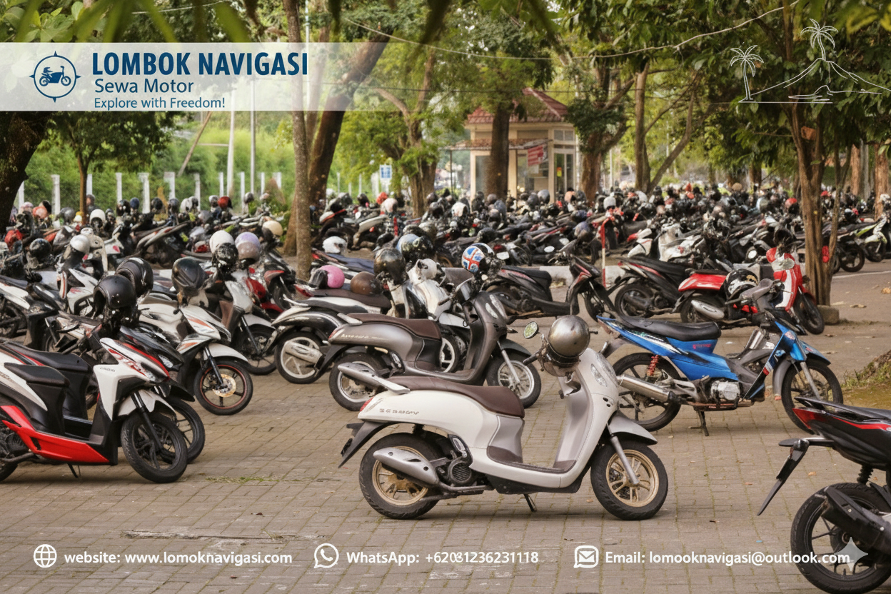 sewa motor di Lombok